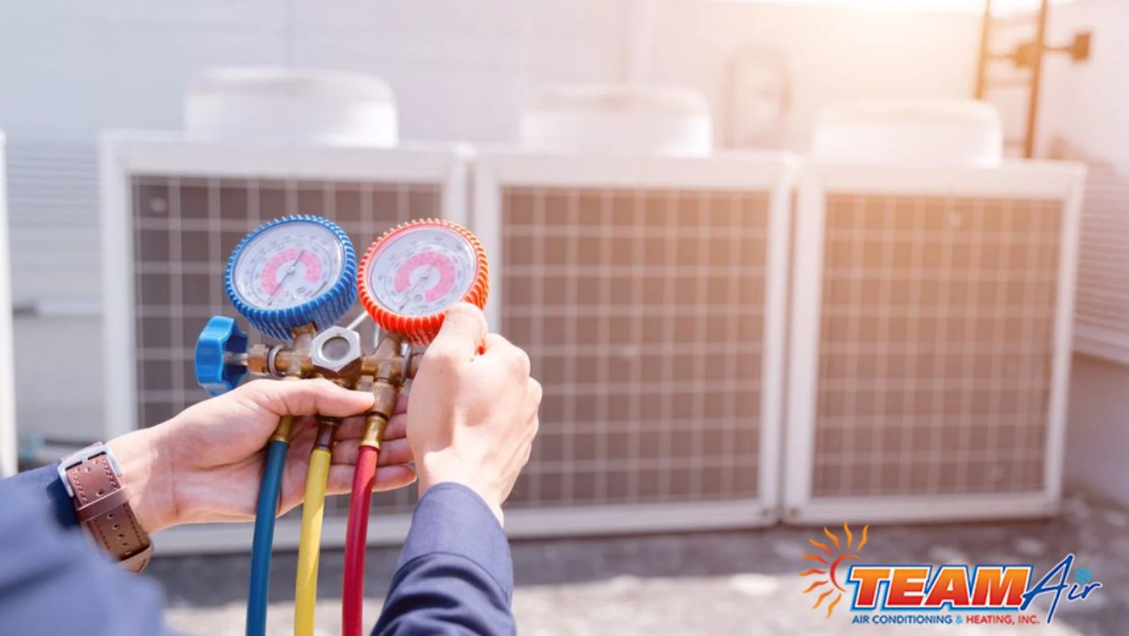 HVAC company technician showing dirty air filters during an Orlando AC repair visit to improve airflow and indoor air quality