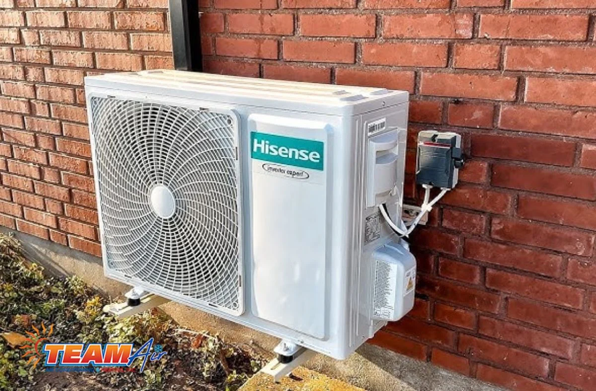 Certified technician completing the heat pump system installation process for reliable heating and cooling performance